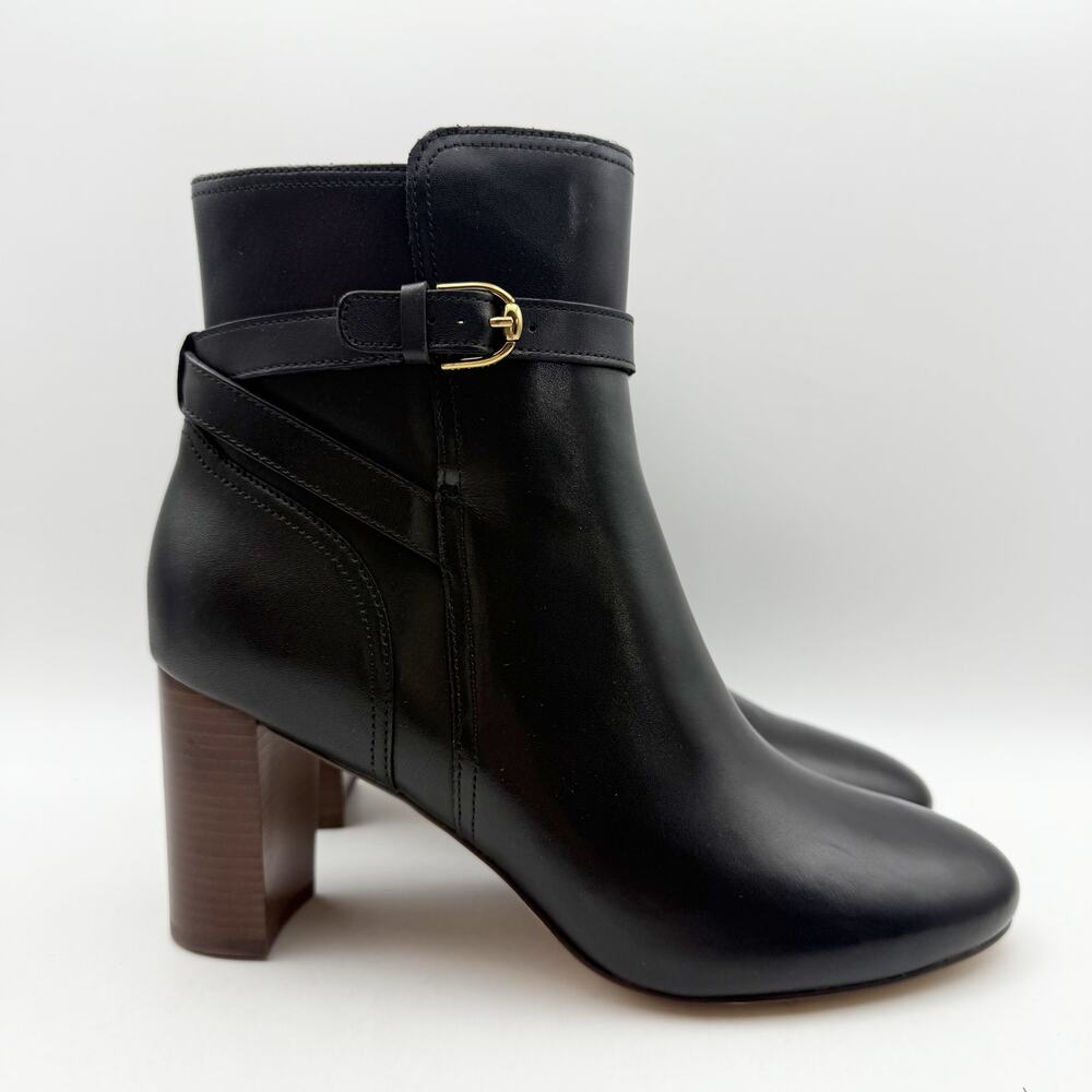 Cole Haan Womens Glendale Jodhpur Heel Ankle Booties US 9 B Black Leather NIB - Picture 4 of 13